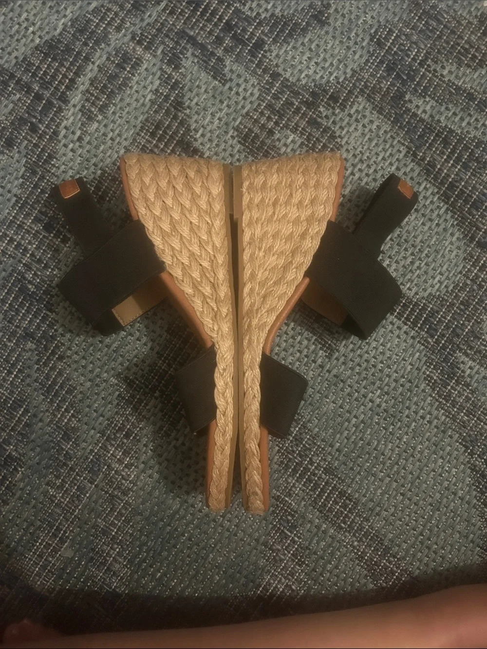 Tommy Bahama Black Strap 3” Wedge Sandals